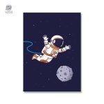 Poster d'astronaute dans l'espace pour chambre d'enfant