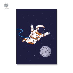 Poster d'astronaute dans l'espace pour chambre d'enfant