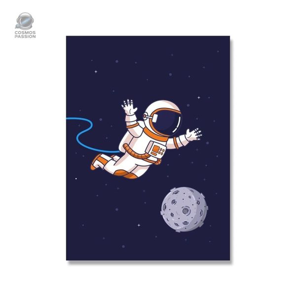 Poster d'astronaute dans l'espace pour chambre d'enfant