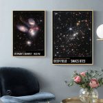 Affiche de l'espace, design James Webb, exploration cosmique