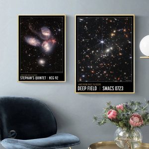 Affiche de l'espace, design James Webb, exploration cosmique