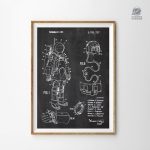 Affiche de combinaison astronaute, idéale pour une chambre enfant