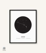 Décor mural avec motifs de constellations célestes
