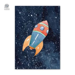 Poster décoratif de fusée pour une ambiance spatiale