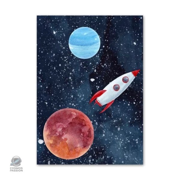 poster-enfant-vaisseau-spatial-1 Poster enfant vaisseau spatial pour une décoration ludique