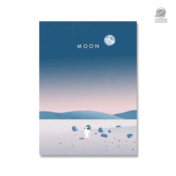 Illustration de la Lune pour décoration murale élégante