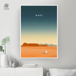 Poster Mars - Illustration décorative de la planète rouge