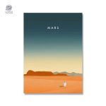 Décoration murale Mars - Illustration stylisée de la planète