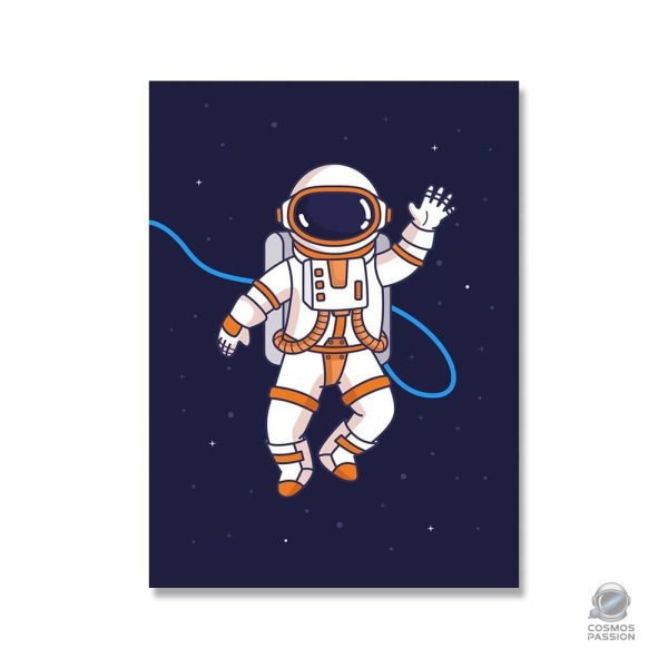 poster-imprime-chambre-enfant-astronaute-1 Poster astronaute flottant dans l’espace