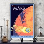 Poster vintage d'exploration de Mars