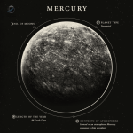 Affiche décorative de la planète Mercure, design moderne et captivant
