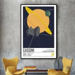 Poster Cassini-Huygens pour décoration spatiale