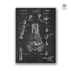 Poster Mission Mercury, illustration spatiale inspirante