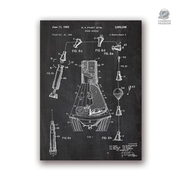 poster-mission-mercury-1 Poster Mission Mercury, illustration spatiale inspirante