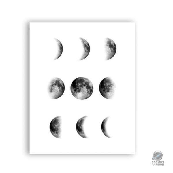 Posters éducatifs sur les cycles lunaires
