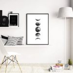 Posters de l'espace avec les étapes de la lune