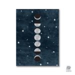 Poster phases de la Lune pour décoration d'enfants