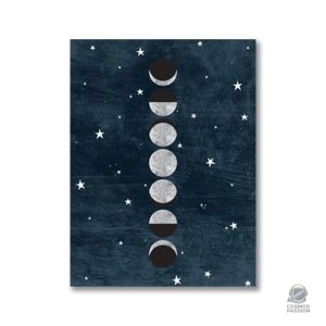 Poster phases de la Lune pour décoration d'enfants