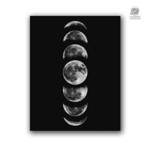 Poster Lune sur Fond Noir