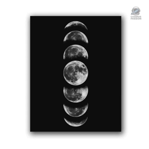 poster-phases-de-lune-sur-fond-noir-1 Poster Lune sur Fond Noir