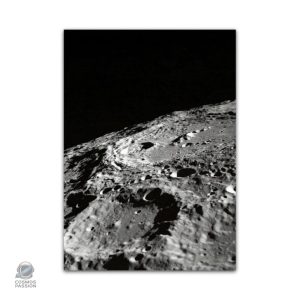 Poster décoratif représentant la surface de la Lune