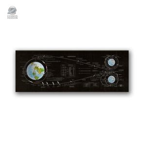 Poster Apollo 11 Mission Lunaire, décoration planétaire
