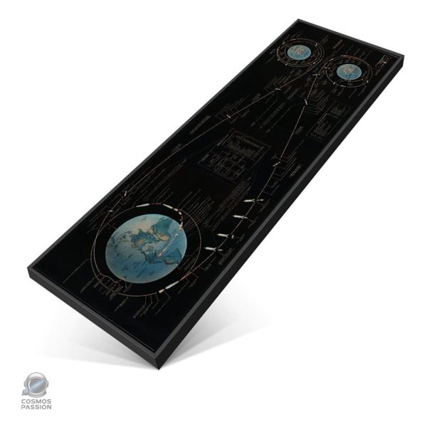 Plan du trajet historique de la mission spatiale Apollo 11