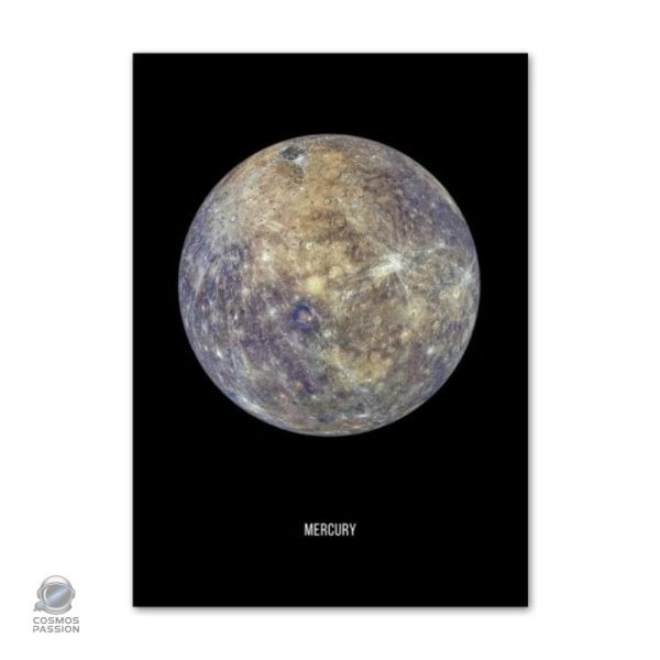 Poster décoratif représentant la planète Mercure
