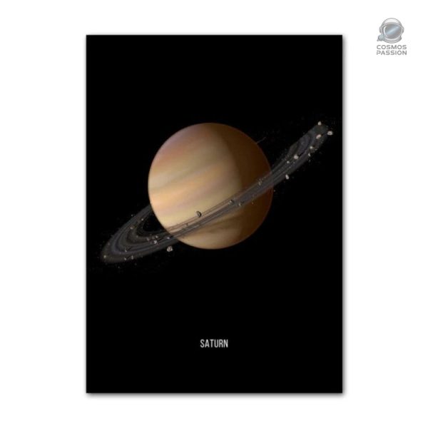 poster-planete-saturne-1 Poster décoratif représentant la planète Saturne