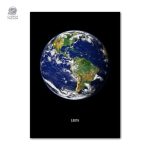 Poster décoratif représentant la planète Terre