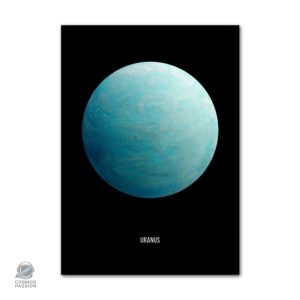 Poster décoratif représentant la planète Uranus