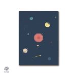 Poster des planètes du système solaire en décoration murale.