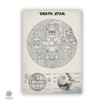 Poster espace sur le design de l'étoile de la mort