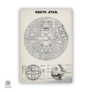 Poster espace sur le design de l'étoile de la mort