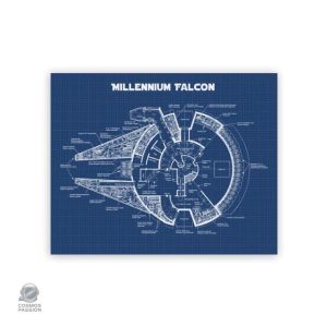 Poster Faucon Millenium - Plans détaillés