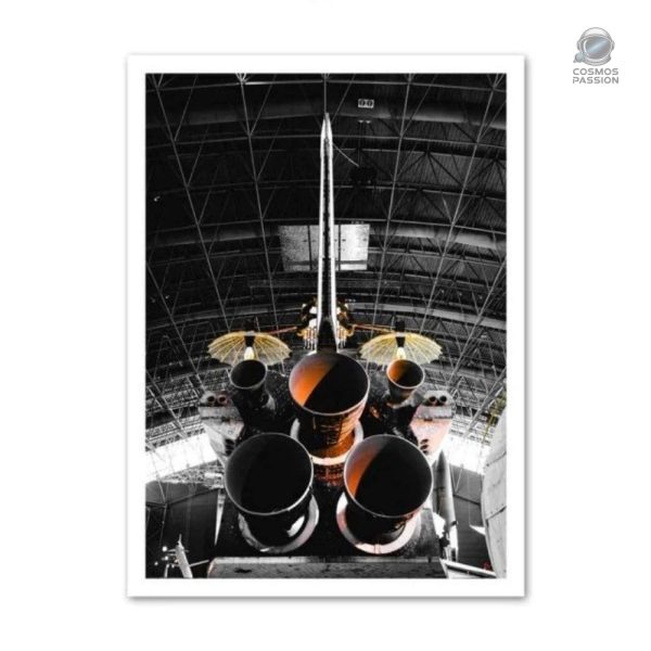 poster-reacteur-navette-spatiale-1 Poster navette spatiale en design rétro pour décorer votre espace.