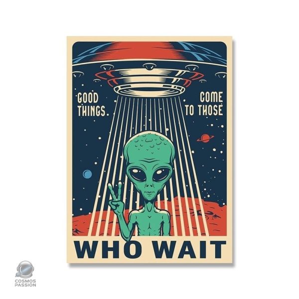 poster-retro-alien-1 Poster rétro d'Alien dans un style vintage pour décoration.