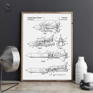 Poster navette spatiale américaine, schéma détaillé