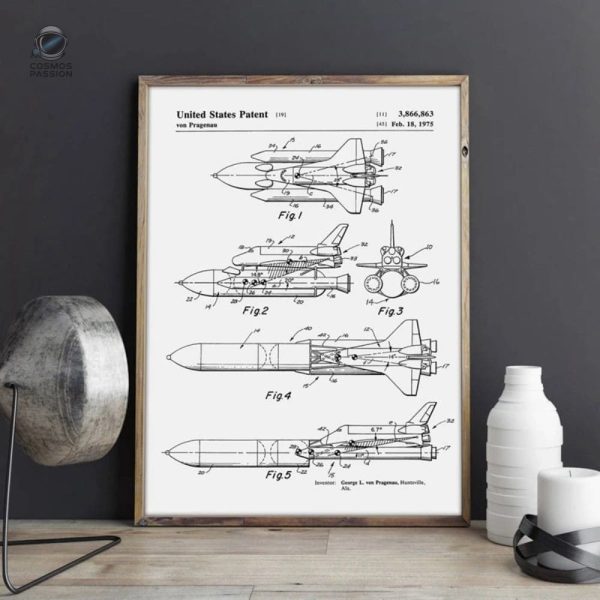 poster-schema-navette-spatiale-americaine-1 Poster navette spatiale américaine, schéma détaillé