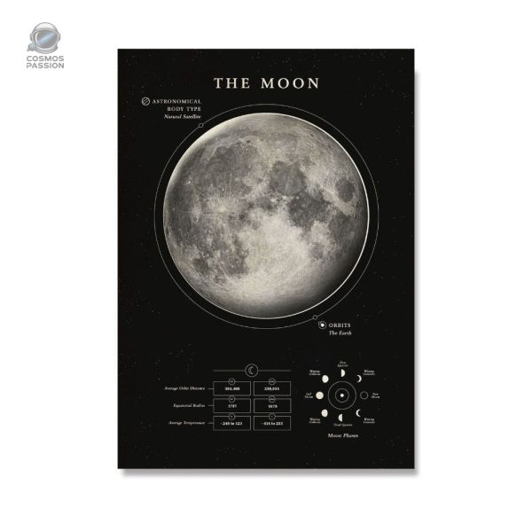 poster-scientifique-lune-1 Poster scientifique illustrant la Lune en décoration murale