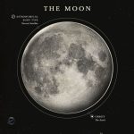 Poster artistique de la Lune pour décoration intérieure