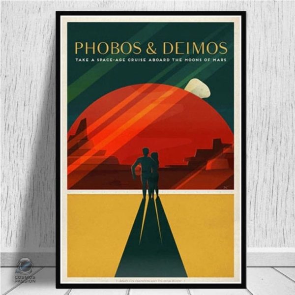poster-spatial-retro-phobos-et-deimos-1 Poster rétro de Phobos et Deimos pour décoration spatiale