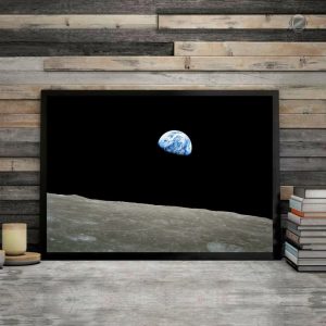 Poster Terre vue de la Lune, décoration murale inspirante