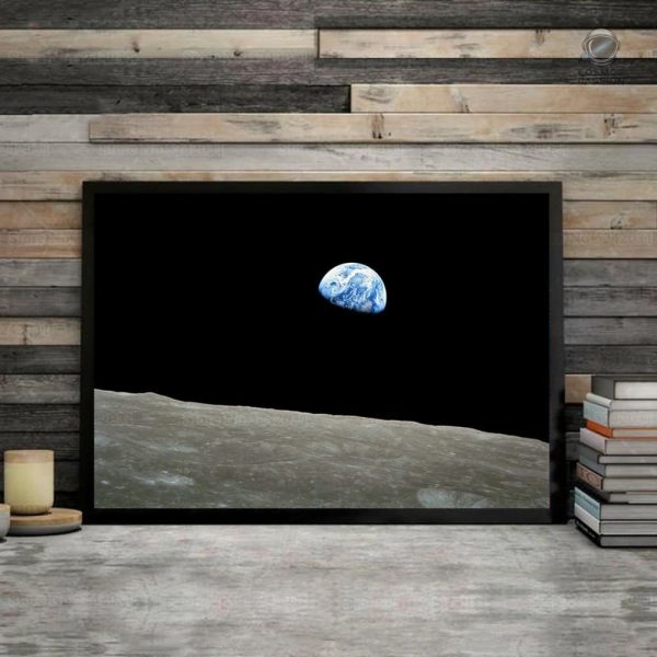 poster-terre-vue-de-la-lune-1 Poster Terre vue de la Lune, décoration murale inspirante