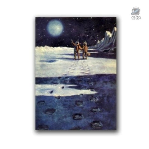 Poster Vintage Exploration Lunaire avec design inspirant de l'espace