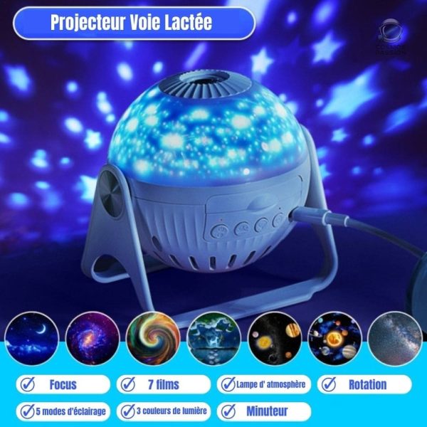 Veilleuse astronomie créant des projections galactiques