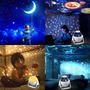 Éclairage nocturne inspiré de l'espace et des étoiles