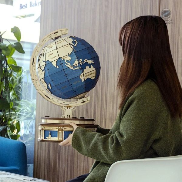 Décoration planétaire en puzzle 3D en bois
