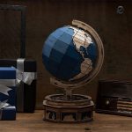 Puzzle décoratif en bois en forme de globe
