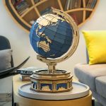 Objet de décoration : puzzle 3D globe en bois